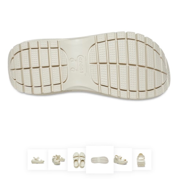 BNIB Crocs Mega Crush Sandal Tik Tok Sandals size 8 Bone NWT - Picture 4 of 16